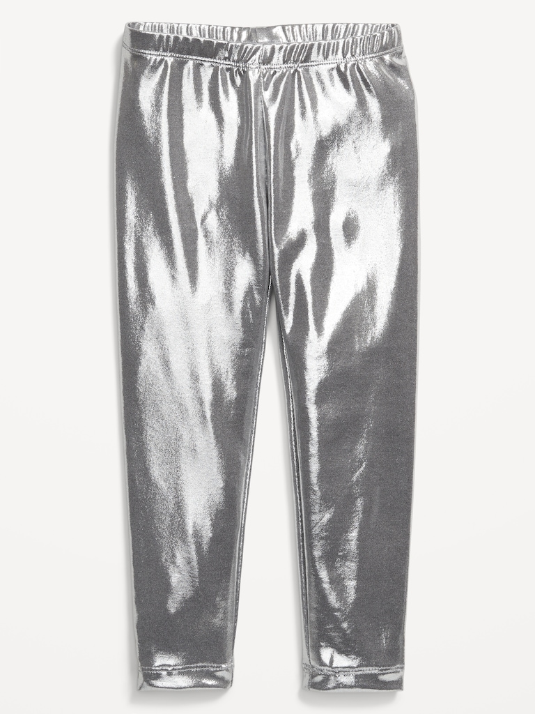 Full-Length Shiny Leggings for Toddler Girls
