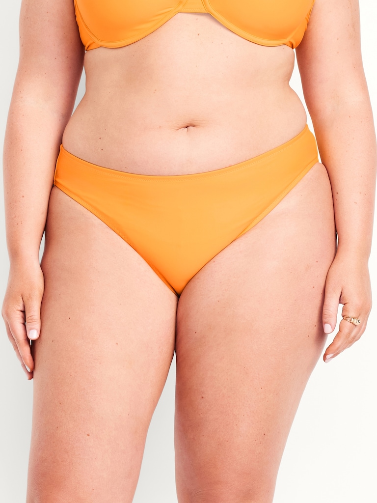 Mid-Rise Bikini Swim Bottoms
