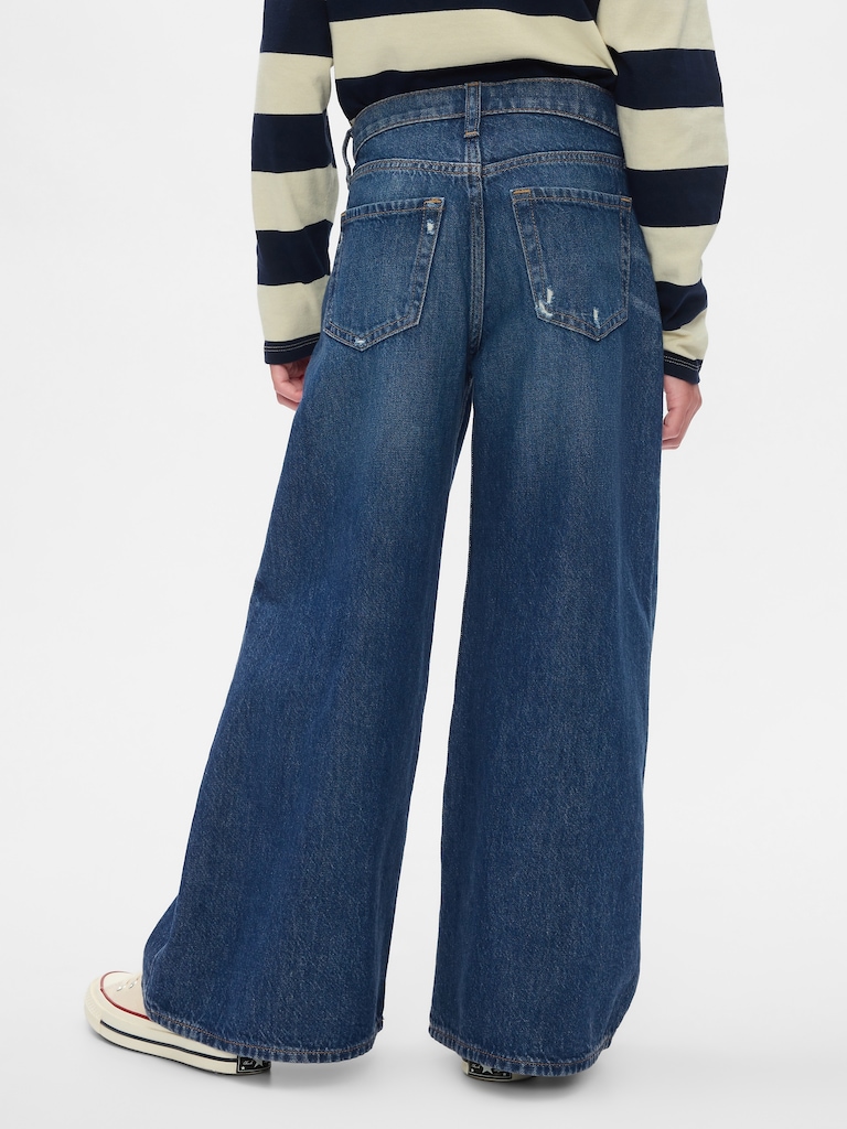 Kids Mid Rise Baggy Jeans
