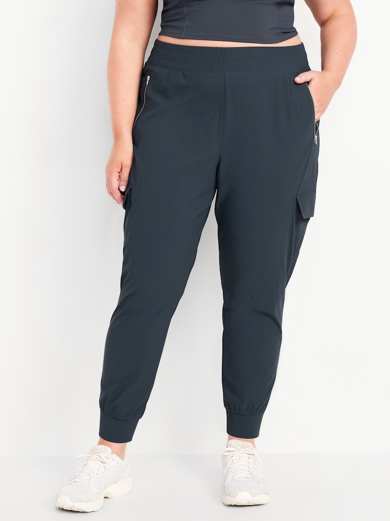 High-Waisted SleekTech Cargo Joggers
