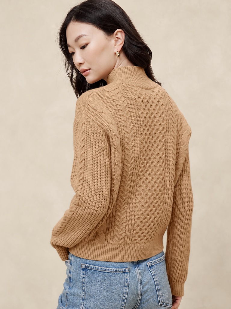 Cable Turtleneck Sweater