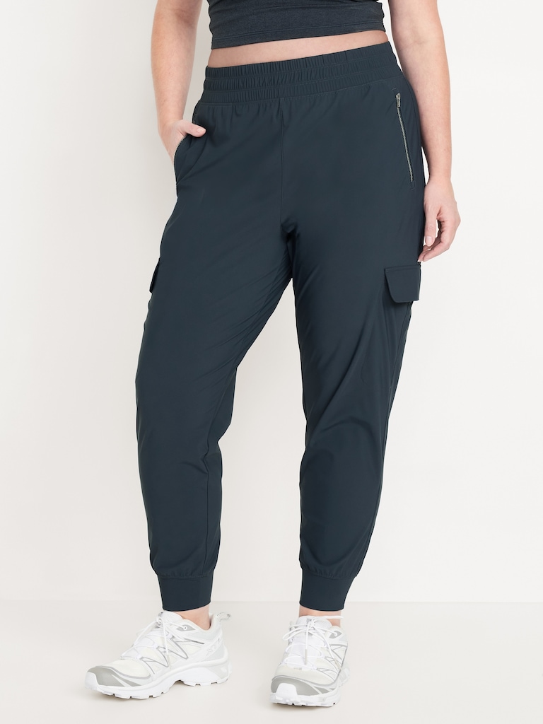 High-Waisted SleekTech Cargo Joggers
