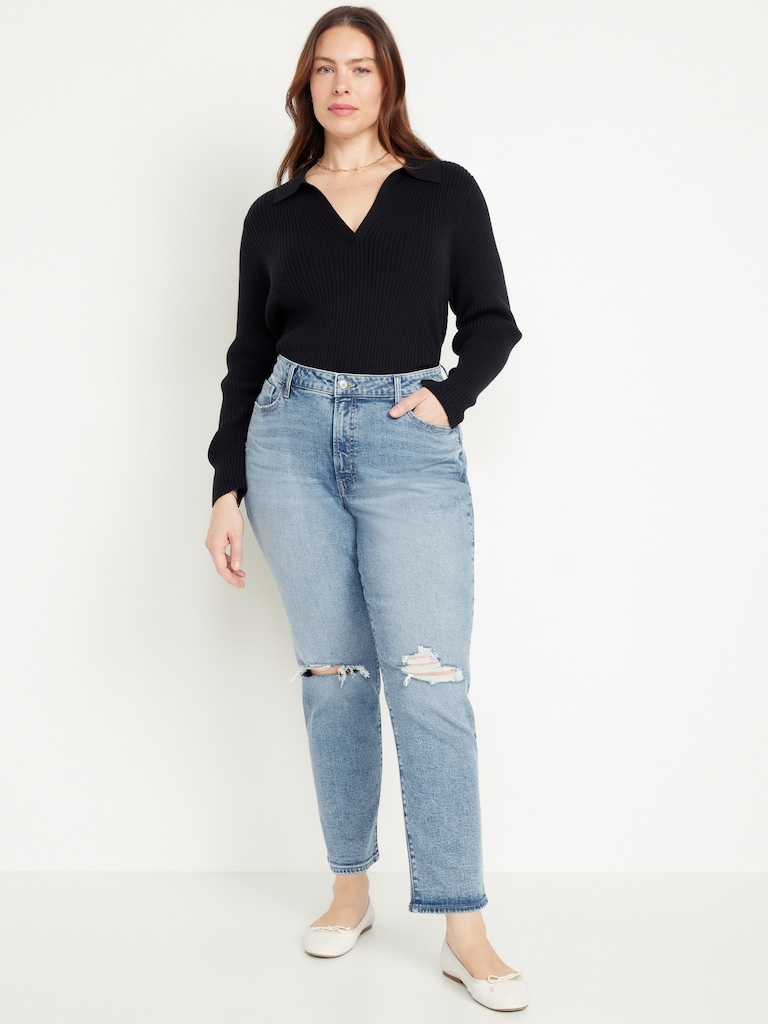 Curvy High-Waisted OG Straight Ankle Jeans