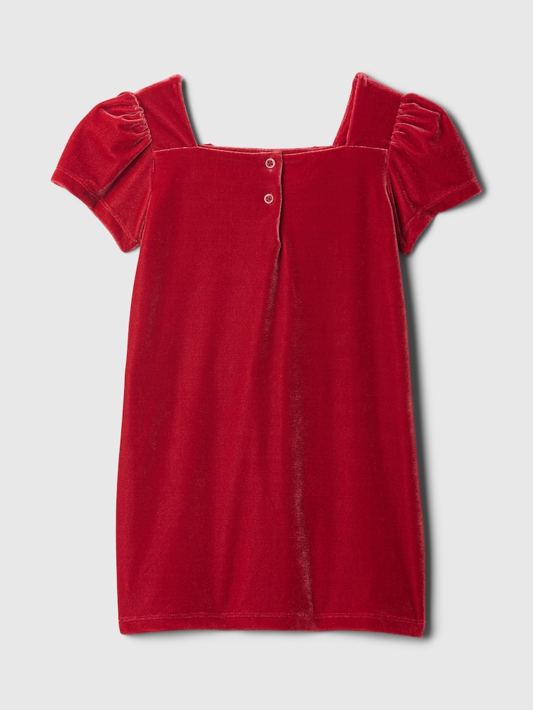 Baby & Toddler Velour Bow Shift Dress