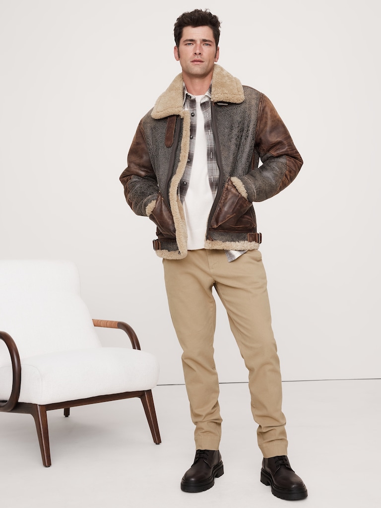 Slim Brushed Stretch Chino