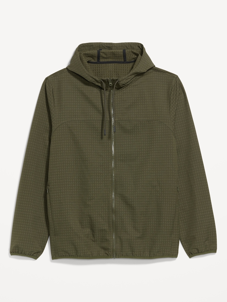 Textured Zip Performance Hoodie