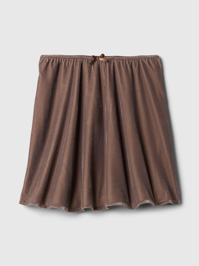 Recycled Velvet Mini Skirt