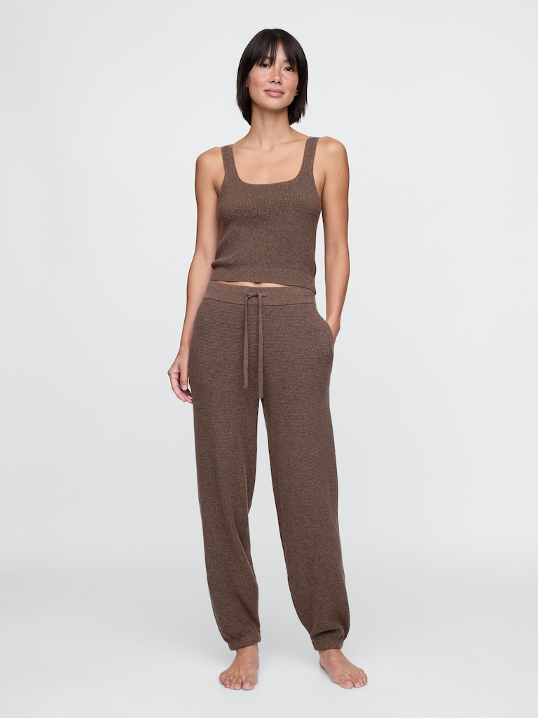 CashSoft Waffle Crop PJ Tank Top