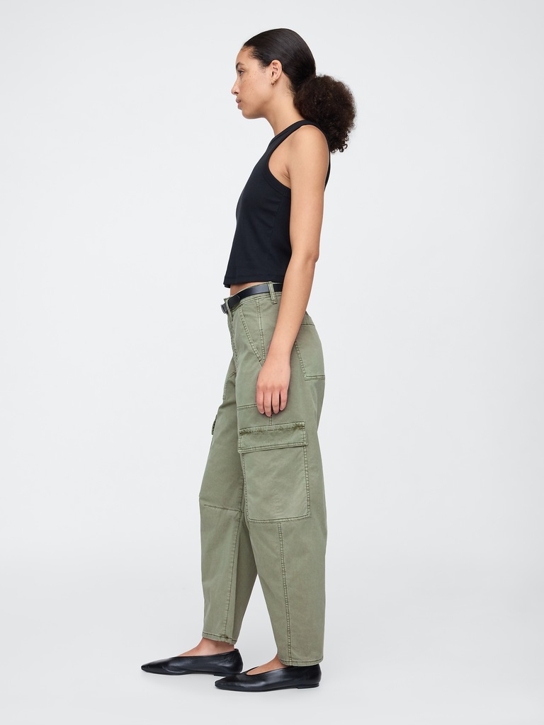 High Rise Barrel Cargo Khakis