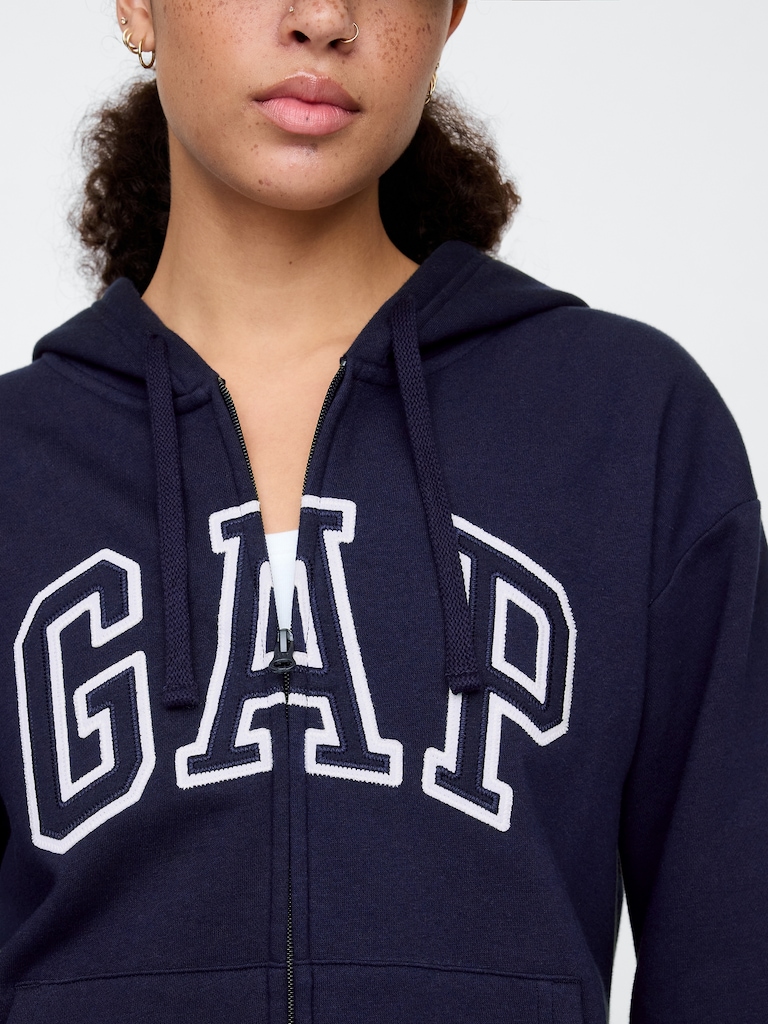 Relaxed Gap Logo Zip Hoodie