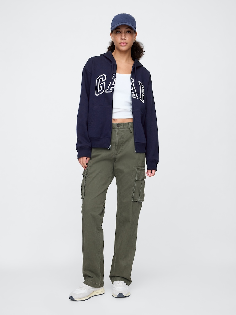 Relaxed Gap Logo Zip Hoodie