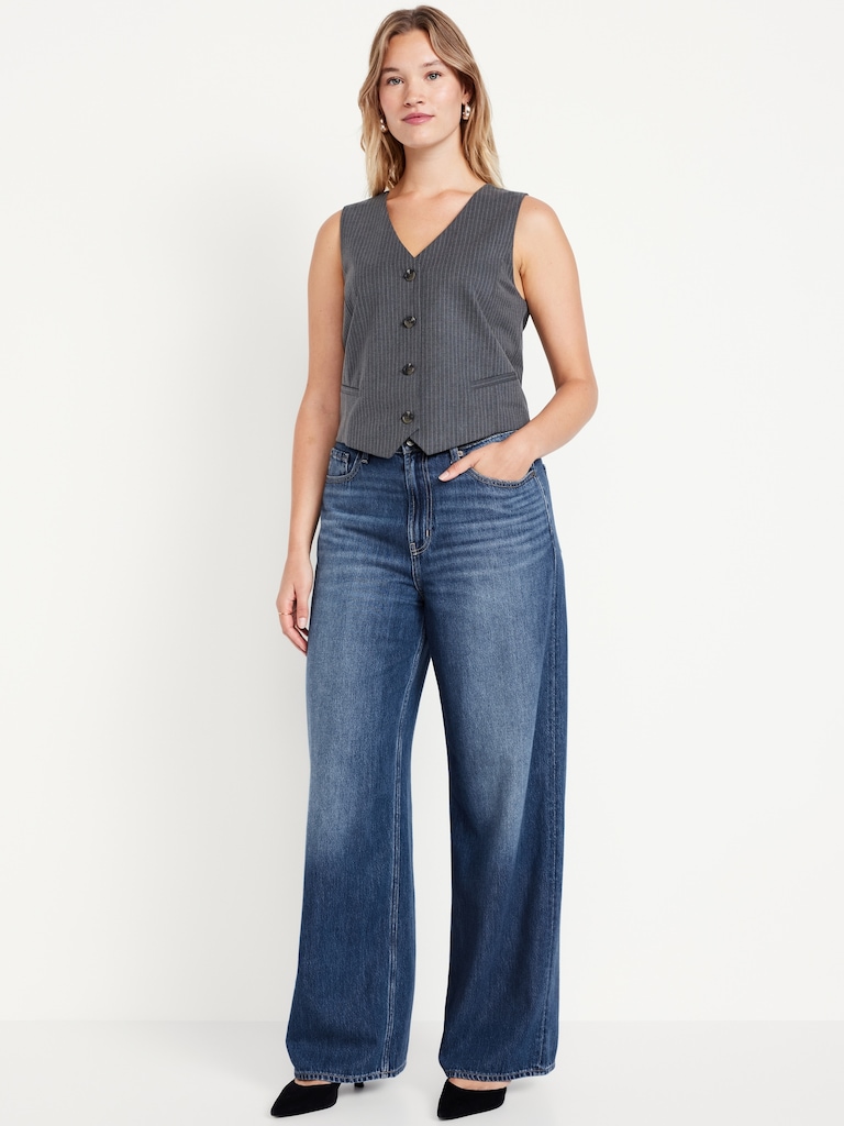 High-Waisted Baggy Wide-Leg Jeans