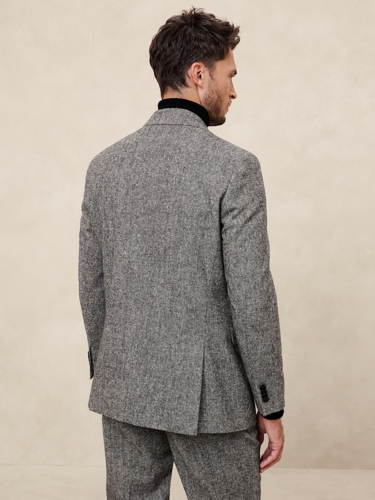 Tailored-Fit Donegal Suit Jacket