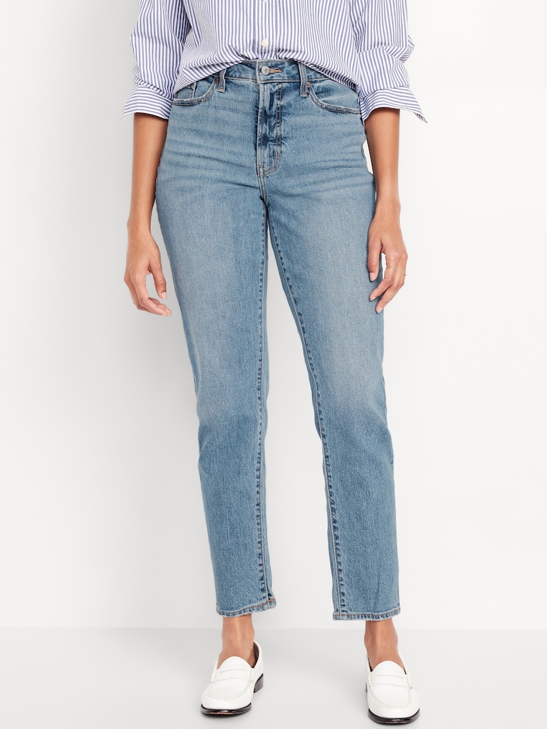 Curvy High-Waisted OG Straight Ankle Jeans