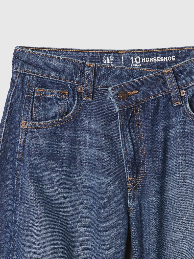 Kids High Rise Horseshoe Jeans
