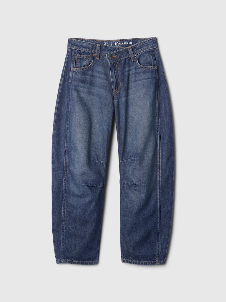 Kids High Rise Horseshoe Jeans