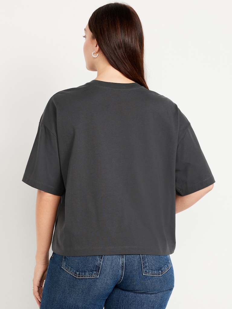 Oversized Crew-Neck Embellished T-Shirt