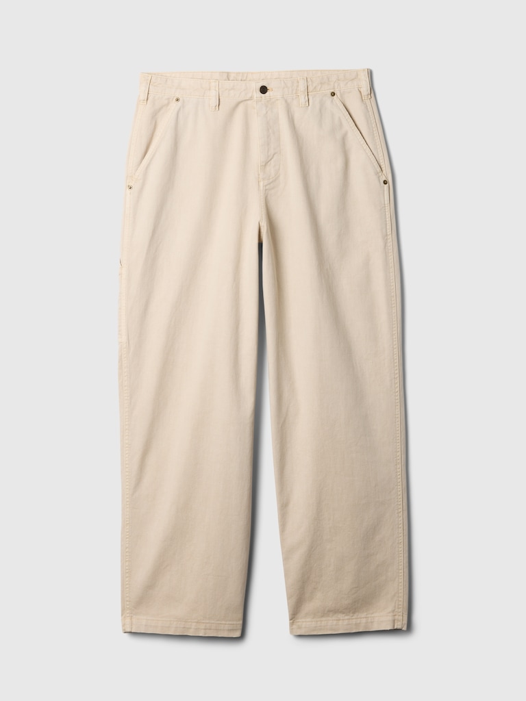 Relaxed Twill Utility Khakis