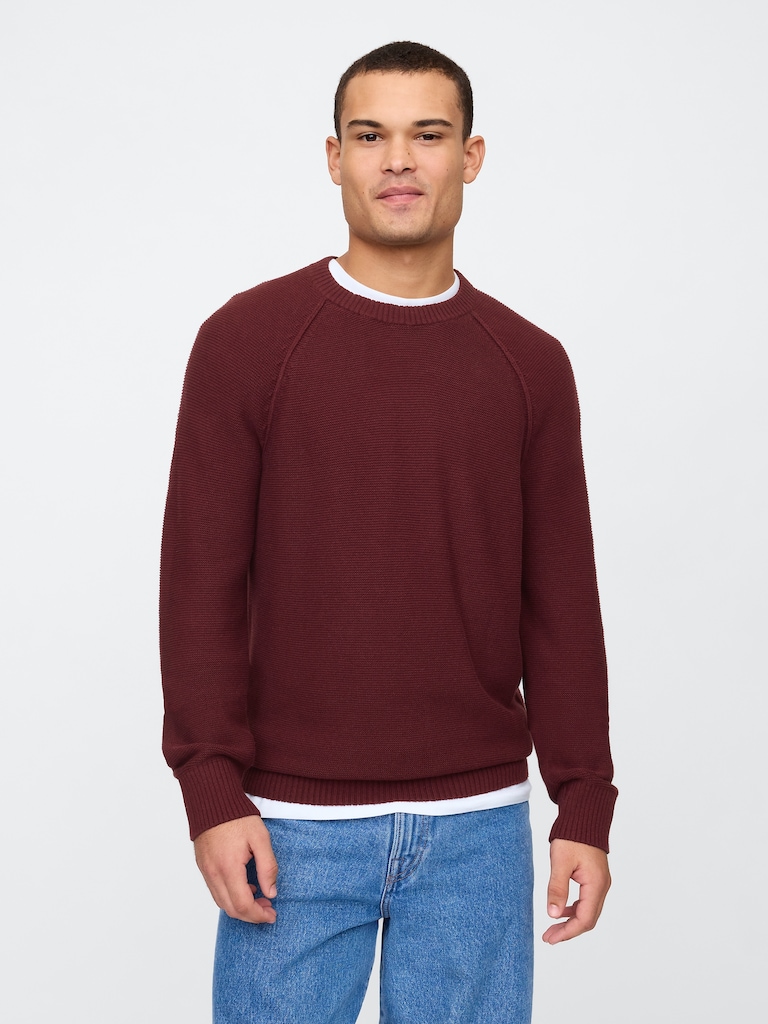 Garter Crewneck Sweater