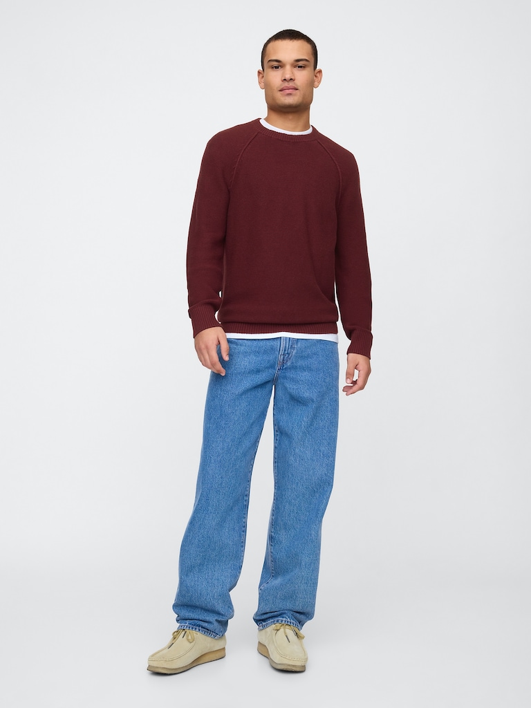 Garter Crewneck Sweater