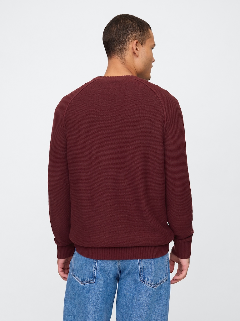 Garter Crewneck Sweater
