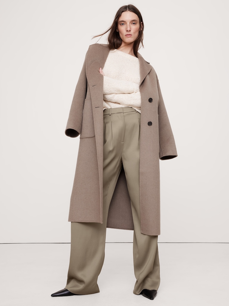 The Soho Wide-Leg Pant in Italian Satin