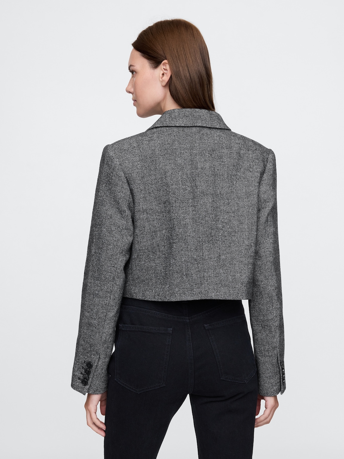 Herringbone Crop Jacket