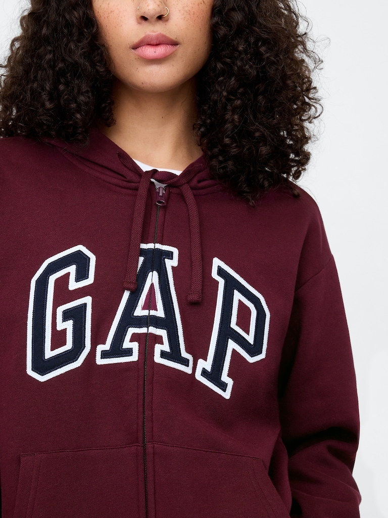 Relaxed Gap Logo Zip Hoodie