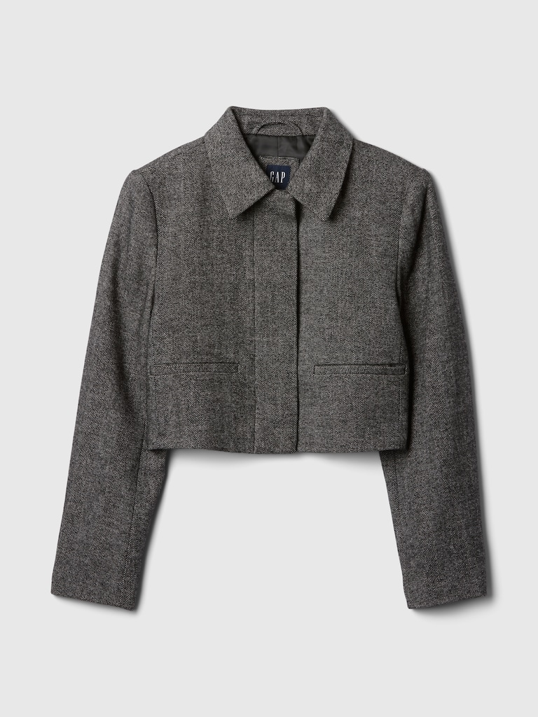Herringbone Crop Jacket