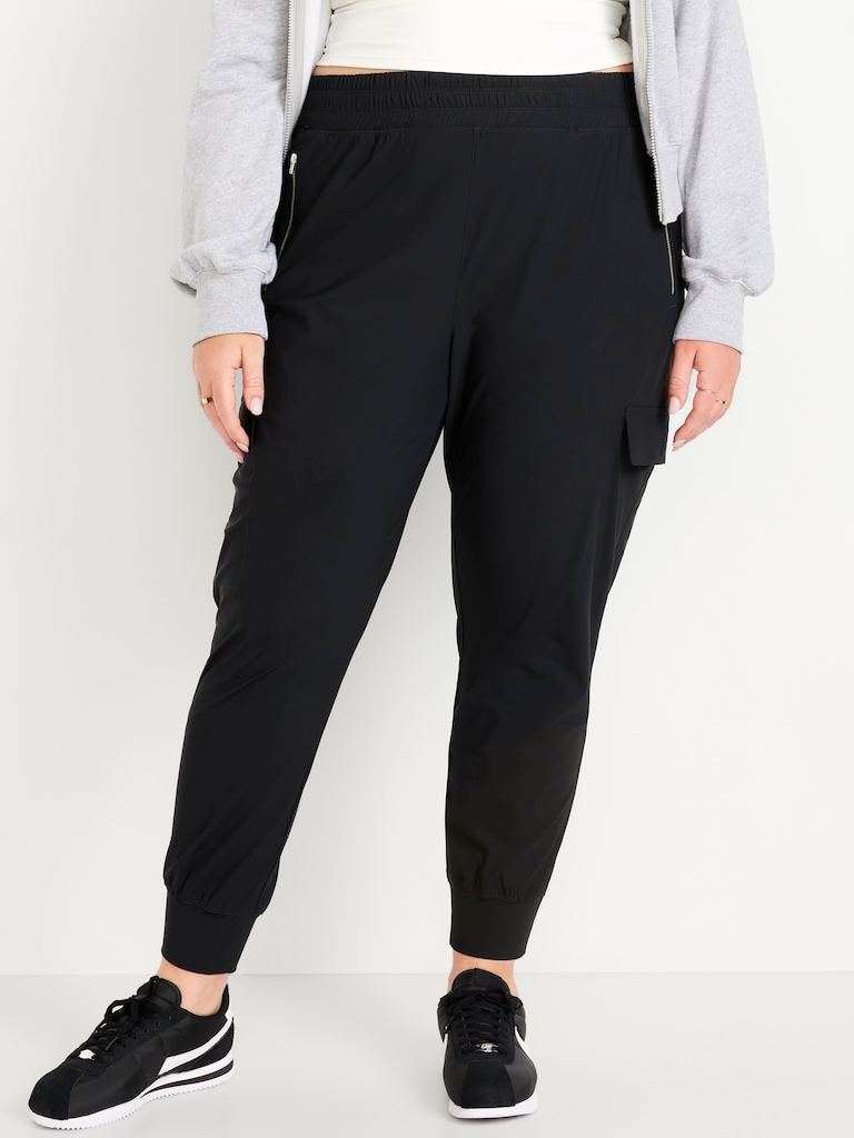 High-Waisted SleekTech Cargo Joggers
