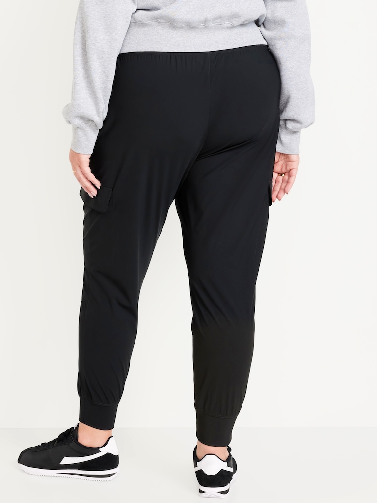 High-Waisted SleekTech Cargo Joggers