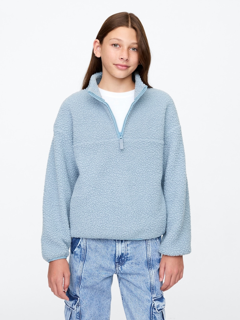 Kids Sherpa Half-Zip Pullover