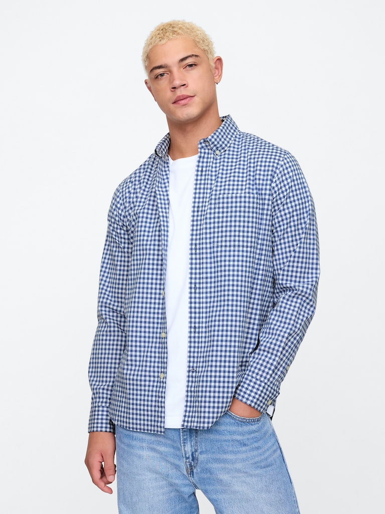 Stretch Poplin Shirt in Standard Fit