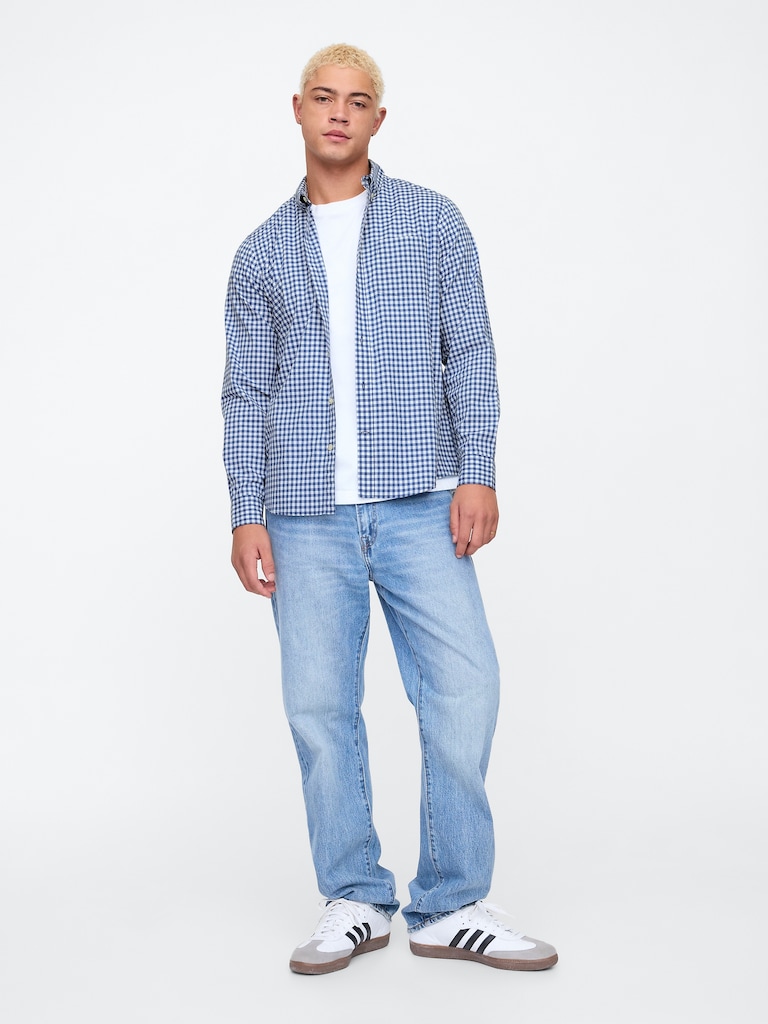 Stretch Poplin Shirt in Standard Fit