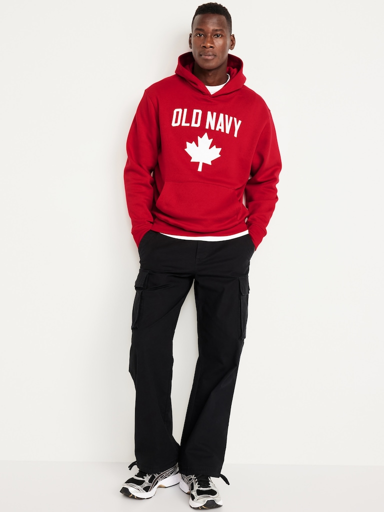Oversized Canada Logo Pullover Hoodie