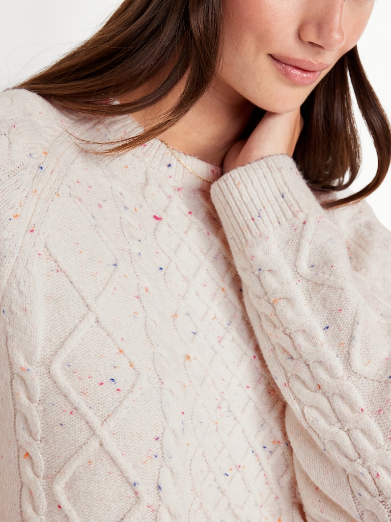 SoSoft Crew-Neck Cable Sweater