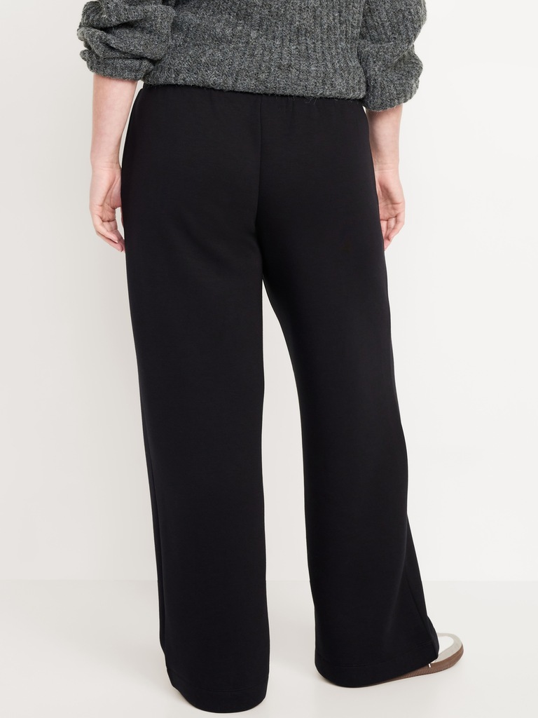 High-Waisted Bounce Fleece Wide-Leg Sweatpants