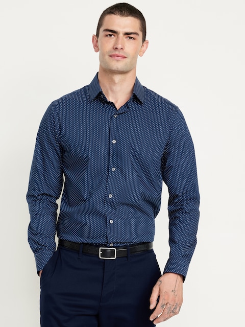 navy blue a line formal dress Navy Solid Leeward Dress Shirt X-Large / Classic / Regular main image 1