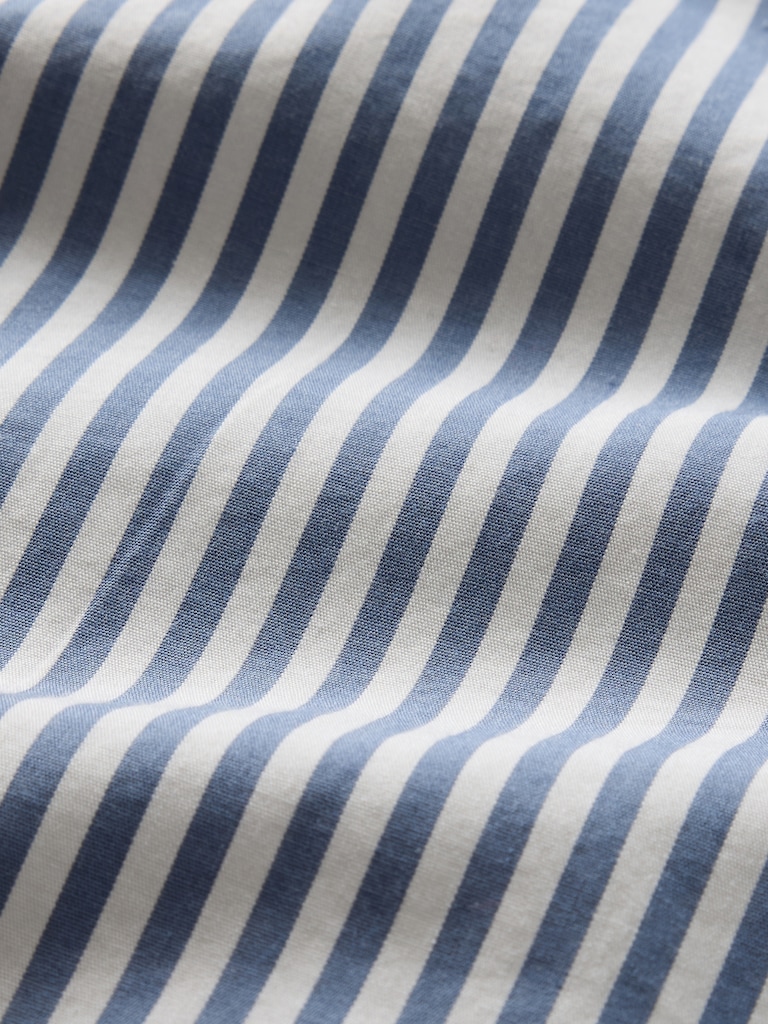 Organic Cotton Striped Poplin Shorts