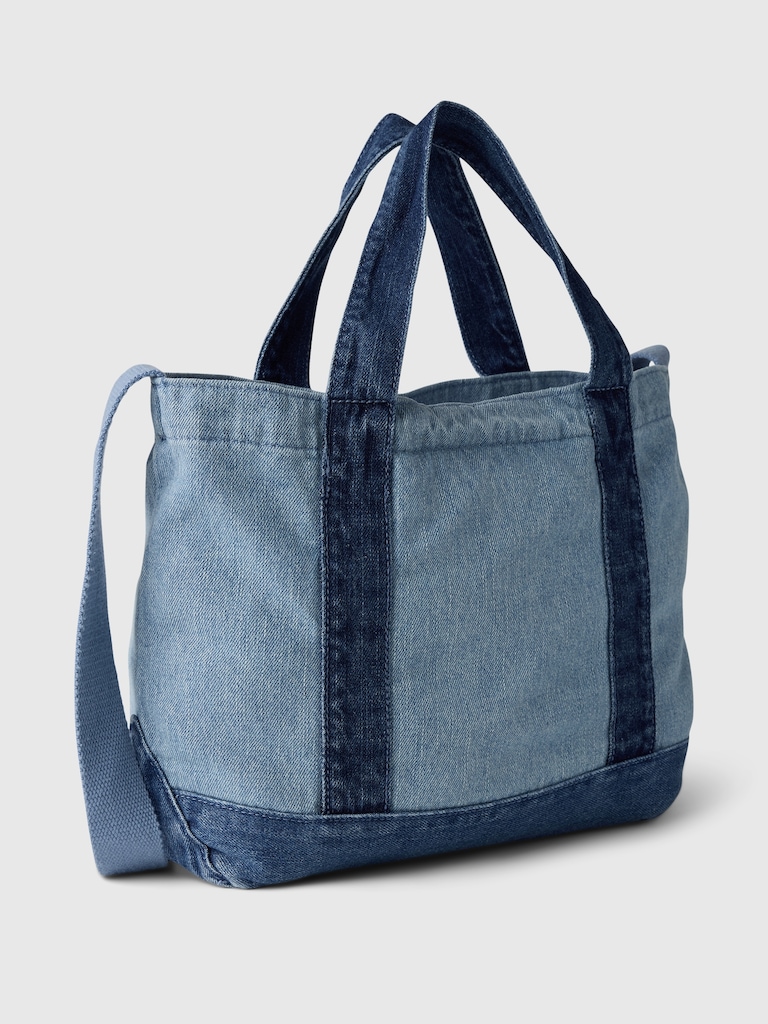 Gap Logo Denim Strap Mini Tote Bag
