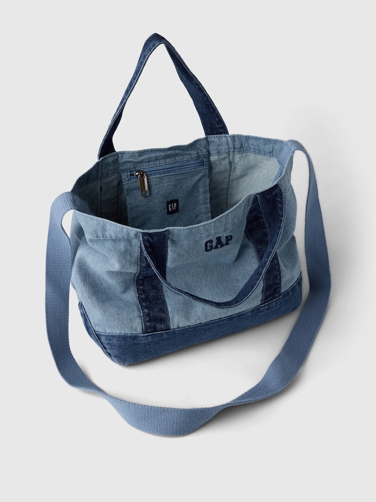 Gap Logo Denim Strap Mini Tote Bag