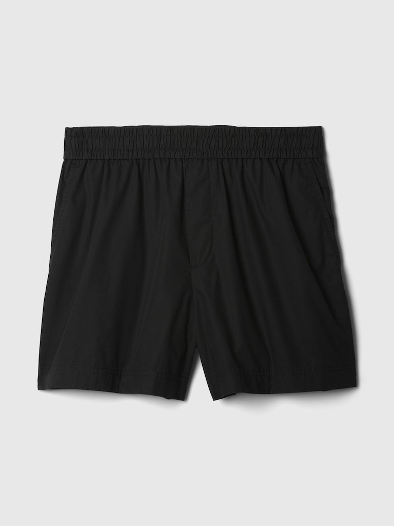 Organic Cotton Striped Poplin Shorts