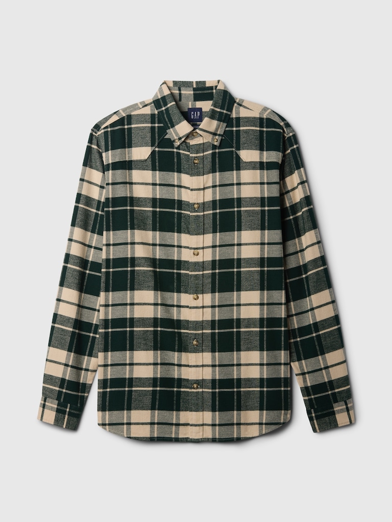 Organic Cotton Flannel Western Shirt