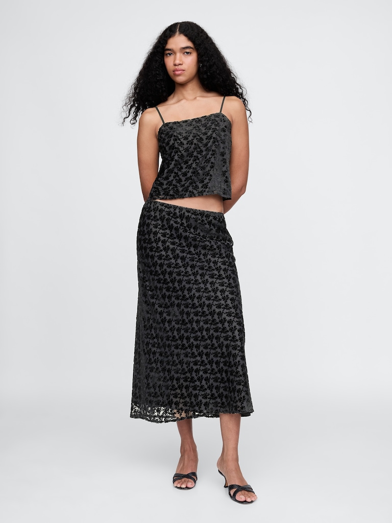 Burnout Velvet Crop Cami