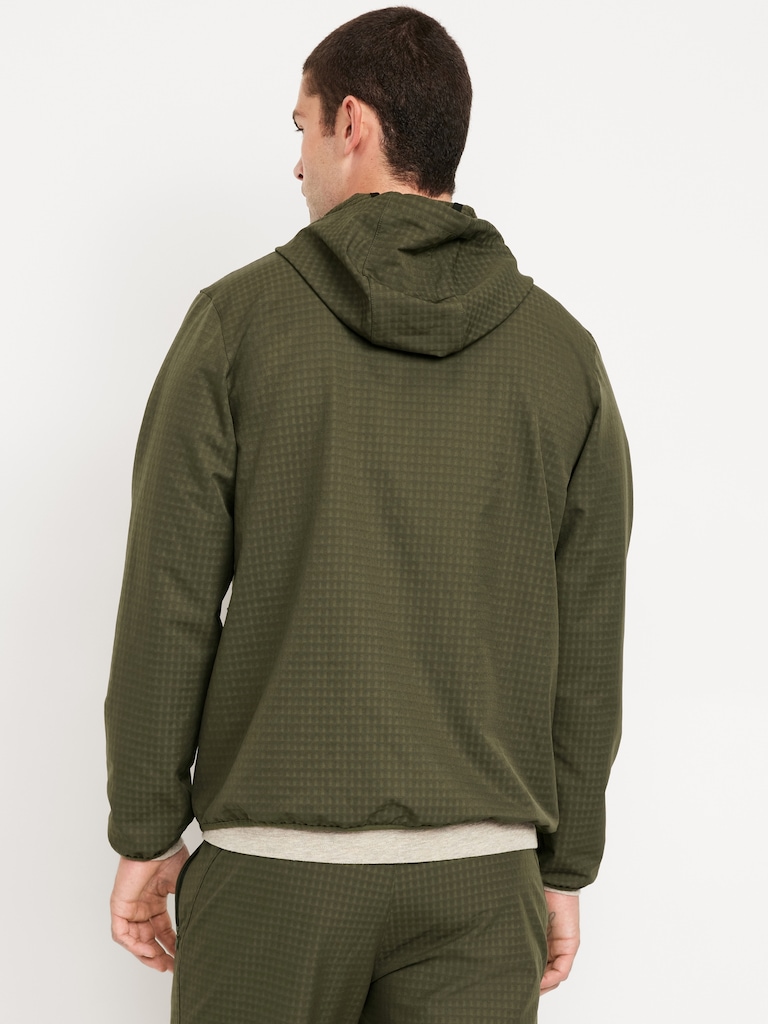 Textured Zip Performance Hoodie