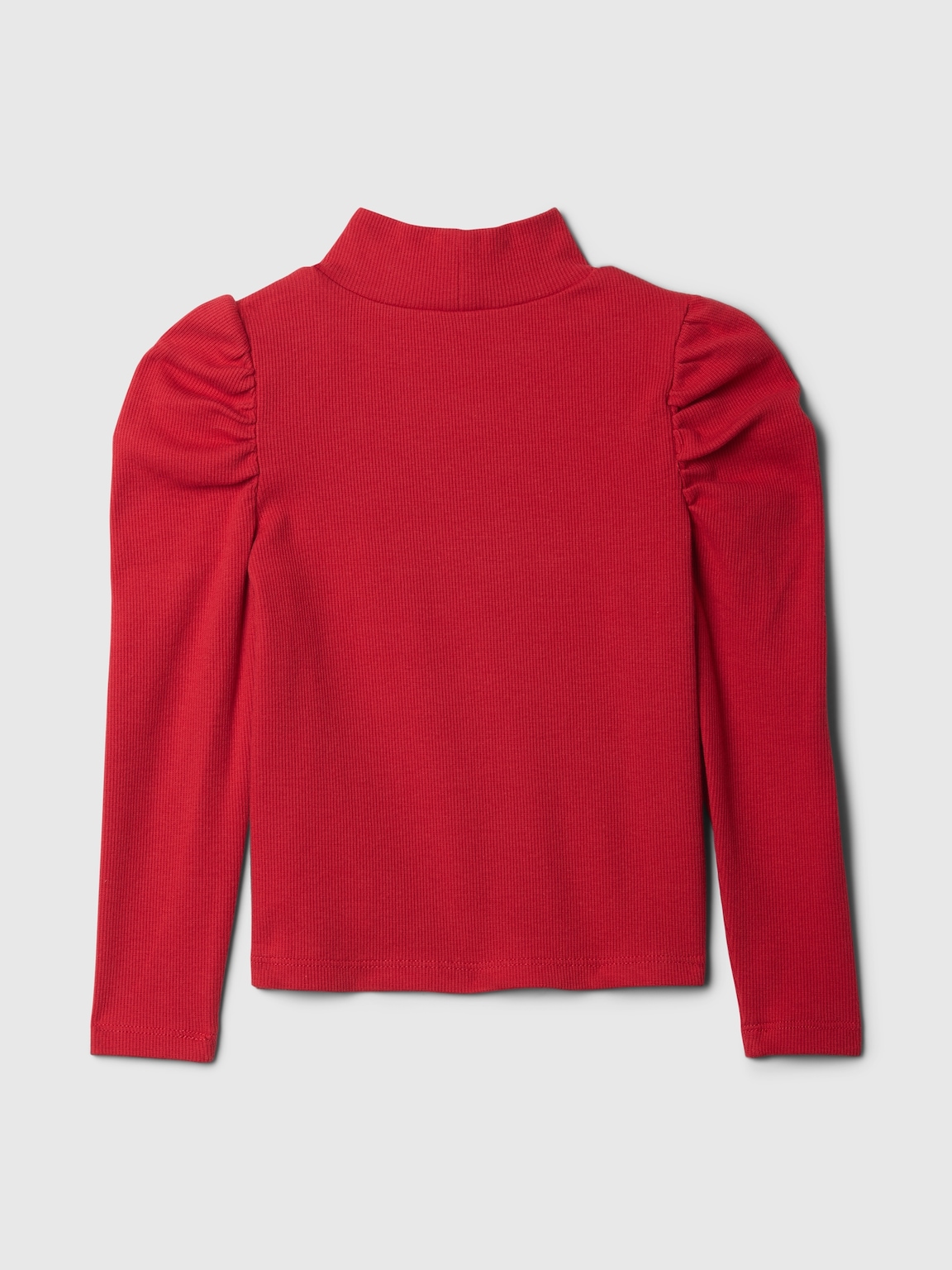 Baby & Toddler Puff-Sleeve Rib Mockneck