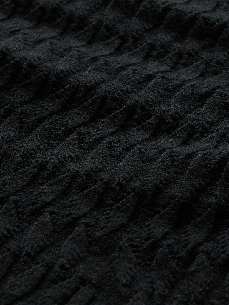 CashSoft Pointelle Mini Sweater Dress