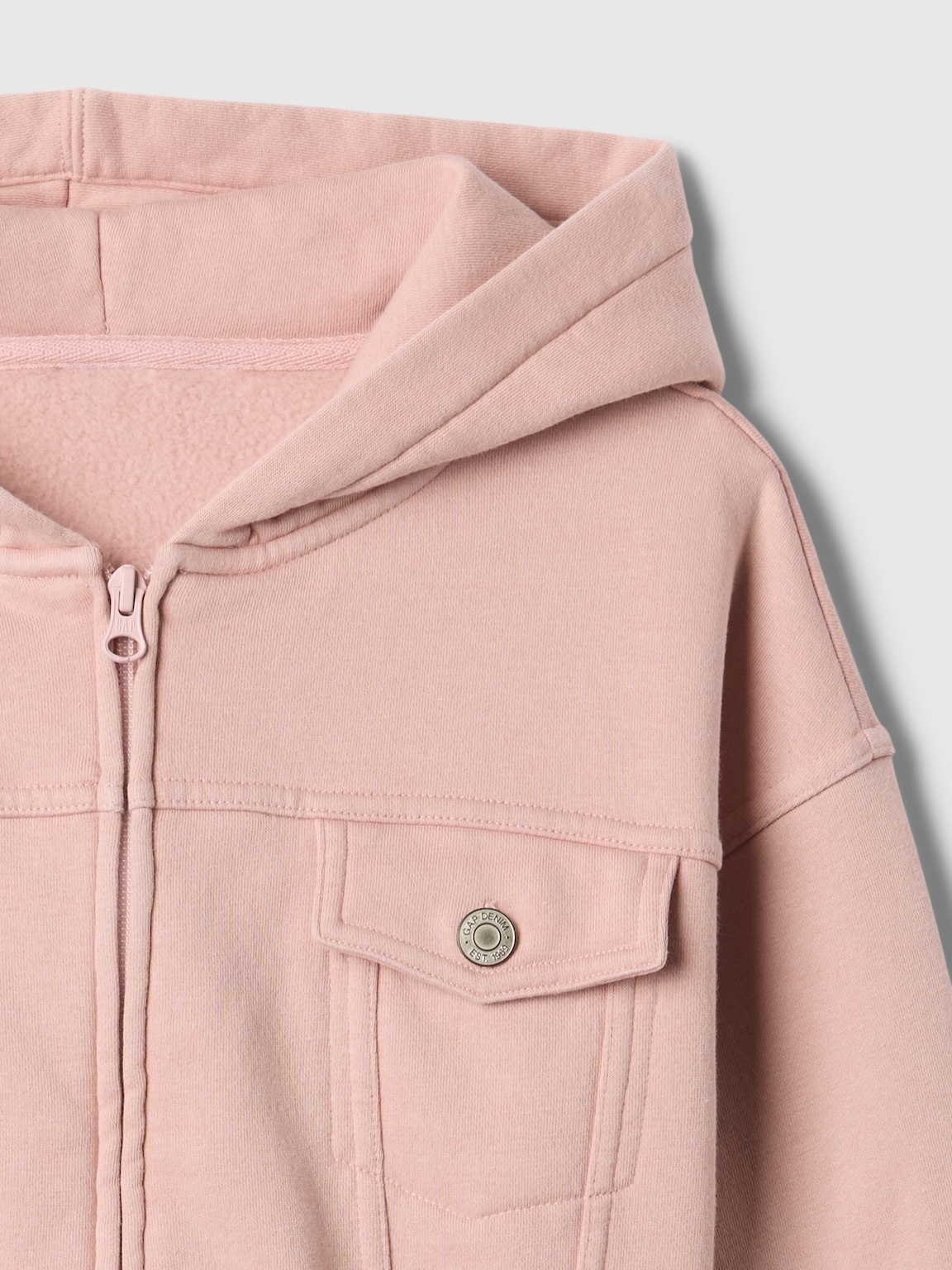 Kids VintageSoft Crop Zip Hoodie