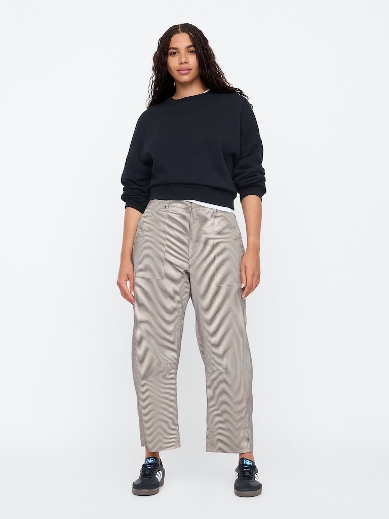 High Rise Barrel Khakis