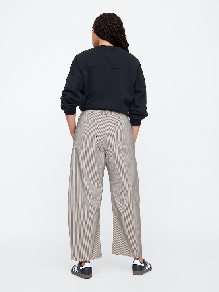 High Rise Barrel Khakis